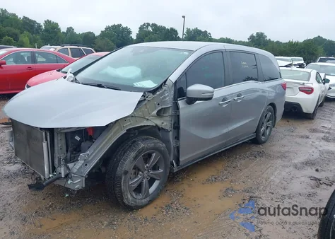 2022 Honda Odyssey Ex z USA, uszkodzony, nr VIN 5FNRL6H52NB012435